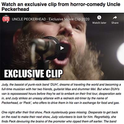 Watch an exclusive clip from horror-comedy Uncle Peckerhead